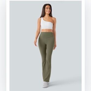 HALARA Olive Green High-Waist Flare Leggings